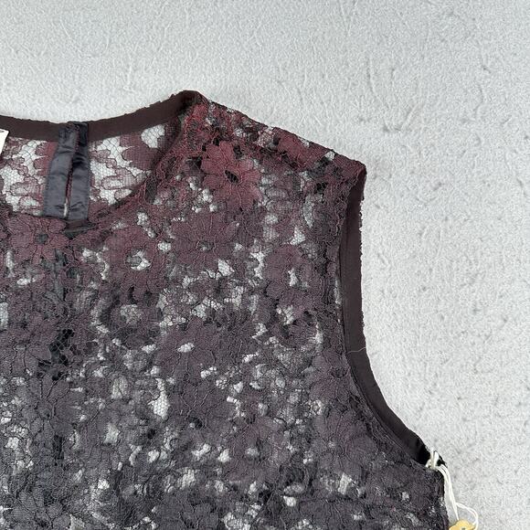 50s Frederick’s of Hollywood Black Sheer Cotton Lace Tank Top Small‎ Burlesque - Picture 2 of 16